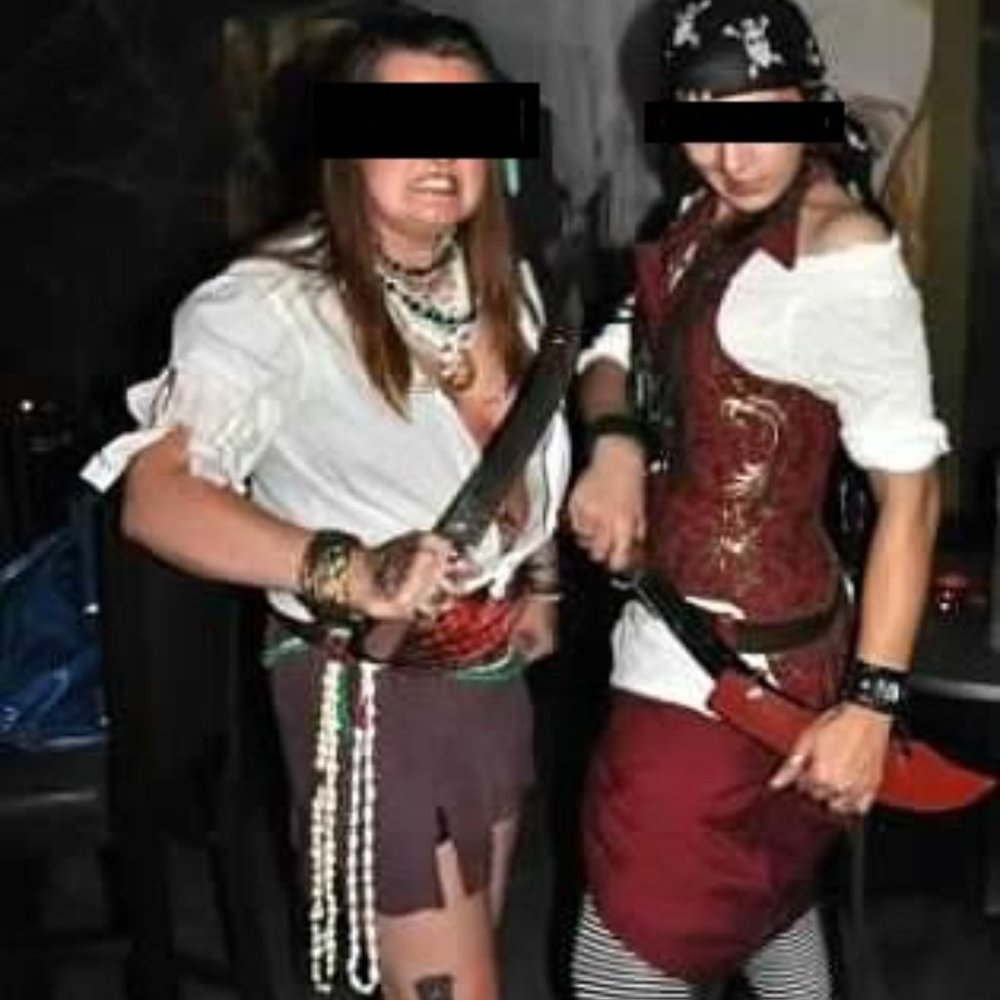 *SALE* pirate wench costume skirt blouse corset stockings bloomers (293